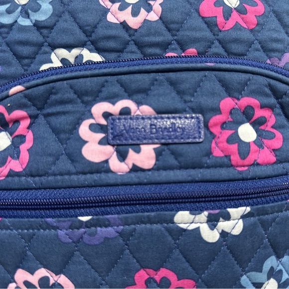 Vera Bradley Blue Floral Quilted Backpack - Picture 8 of 10